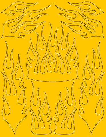 X Flames Body Paint Mask