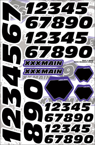 Moto Number Set - Black