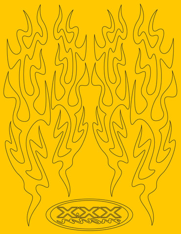 Wicked Flames RC Car Paint Mask