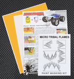 Micro Tribal Flames RC Painting Template - xxx main Racing