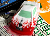 Micro RC Touring Car Body Painted with Micro Tribal Flames Body Mask