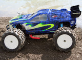 Custom Painted Team Losi RC Truck Body using xxx main Predator Pre-cut Vinyl Paint Masking Stencils.