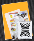 Distorted Checkers RC Body Paint Stencil with Transfer Tape