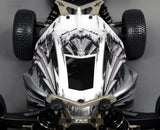 Custom painted Arrma Typhon using xxx main Dysfunctional Internal Graphics. Reverse printed stickers.