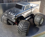 Nitro RC Truck Flames Custom Paintjob using xxx main pre-cut vinyl Paint Masking Stencils