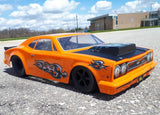 Diamond Fiber Flames RC Car Sticker on a Drag Car