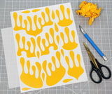 Large Drips pre-cut vinyl paint mask with transfer tape made by xxx main Racing