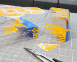 1/28 Mini-Z car lexan body with Micro Drips vinyl pre-cut RC Paint Mask
