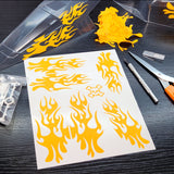 Mini Flames RC Masking Template weeded and ready for Tamiya Thunder Dragon paintjob