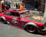 Custom painted RC Drift body shell using xxx main Picture Glue.