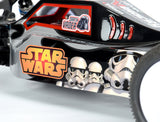Custom painted Star Wars themed RC car using xxx main Picture Glue to stick comic book images into the body shell. 