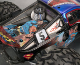 Traxxas Revo with custom painted Superman theme truck body shell. xxx main Picture Glue