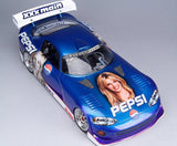 Custom painted Pepsi and Britney Spears themed RC car using Picture Glue to stick the printed images into the body shell.