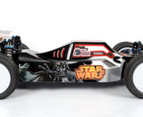 Darth Vader is glued into a Star Wars themed RC buggy body using xxx main Picture Glue.