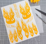 Pro Flames pre-cut Masking Stencils with Transfer Tape