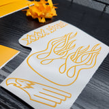 Pro Flames hotrod vinyl masking stencils weeded and ready for included Transfer Tape