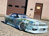 Dark Bloom RC Car Stickers on a Drift Car