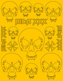 Skulls pre-cut vinyl RC Paint Masks - xxx main Racing