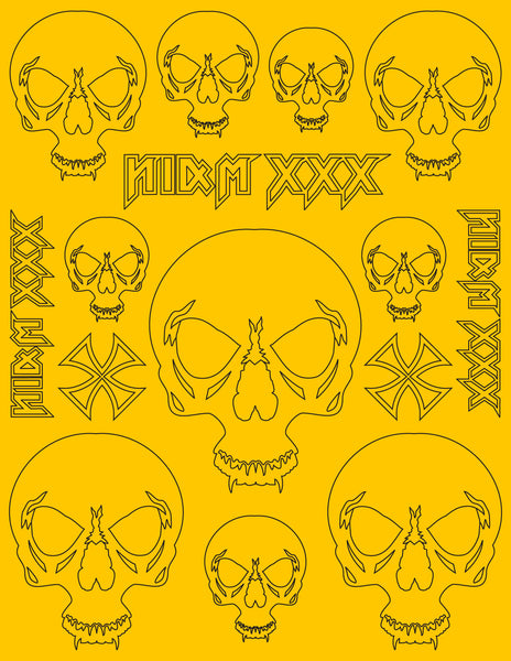 Skulls pre-cut vinyl RC Paint Masks - xxx main Racing
