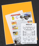 Skulls RC Car Body Paint Stencil with Transfer Tape and instructions