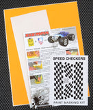 Racing Speed Checkers pre-cut vinyl Paint Stencil with Transfer Tape.