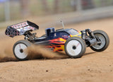 Nitro Buggy painted with xxx main Team Flames RC Body Masking Stencils