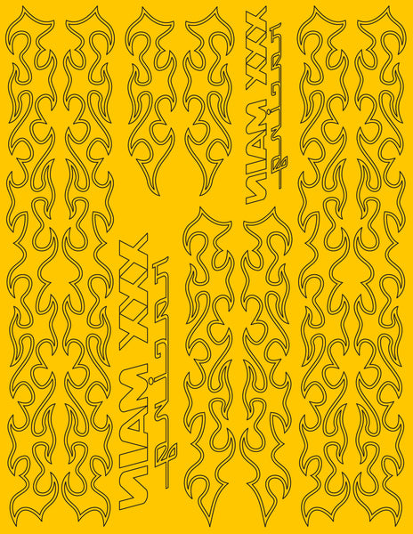 Tribal Stripes pre-cut vinyl RC Car Paint Masking Decals