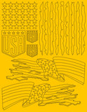 USA Flags pre-cut vinyl RC body Paint Masks - xxx main Racing