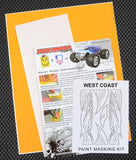 West Coast RC Car Body Paint Stencil with Transfer Tape