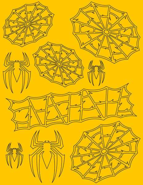 Widow Webs Spider RC Vinyl Paint Masks - xxx main Racing
