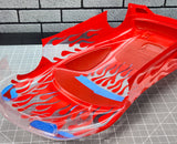 X-Flames RC vinyl Paint Masking Decals on a Tamiya Ferrari Lexan body shell.