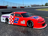 Custom Painted RC Stock Car Body using XL Checkers pre-cut vinyl Paint Masking Kit.