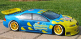 Painted RC Race Shell with Medium Drips Paint Mask
