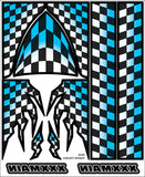 Graphite Checkers Internal Graphics RC body stickers go on the inside before you paint. Pre-cut and easy to use.