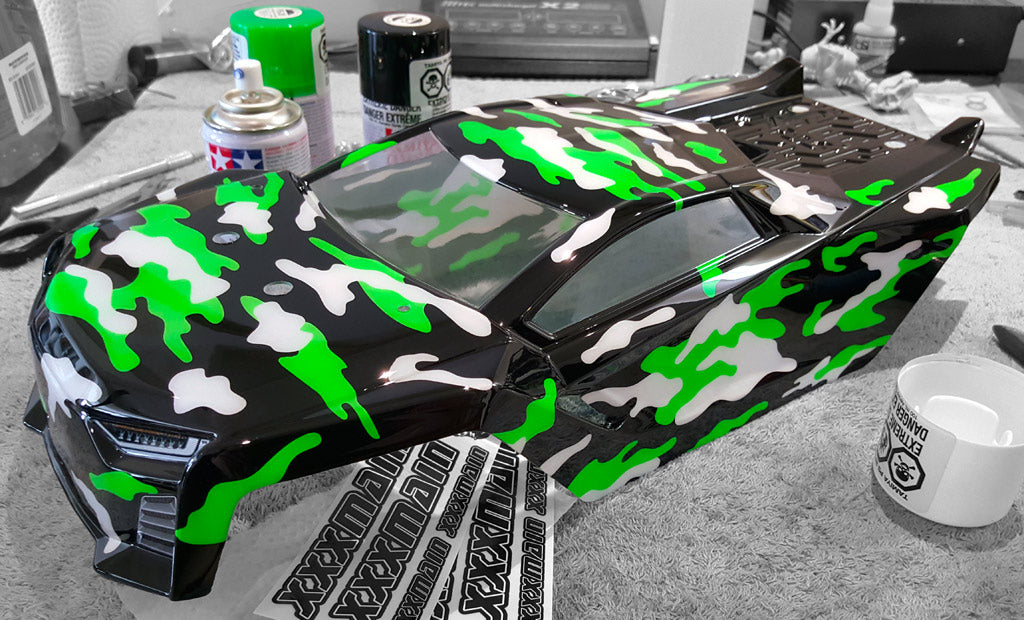 Camouflage RC Car Paint Job - Camo Paint Mask – xxx main Racing