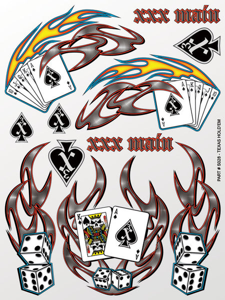 Texas Holdem Sticker Sheet