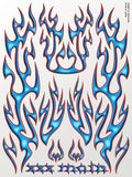 Wicked Flames RC sticker sheet. Full color printed decals on clear flexible vinyl. Trim, peel, and stick.